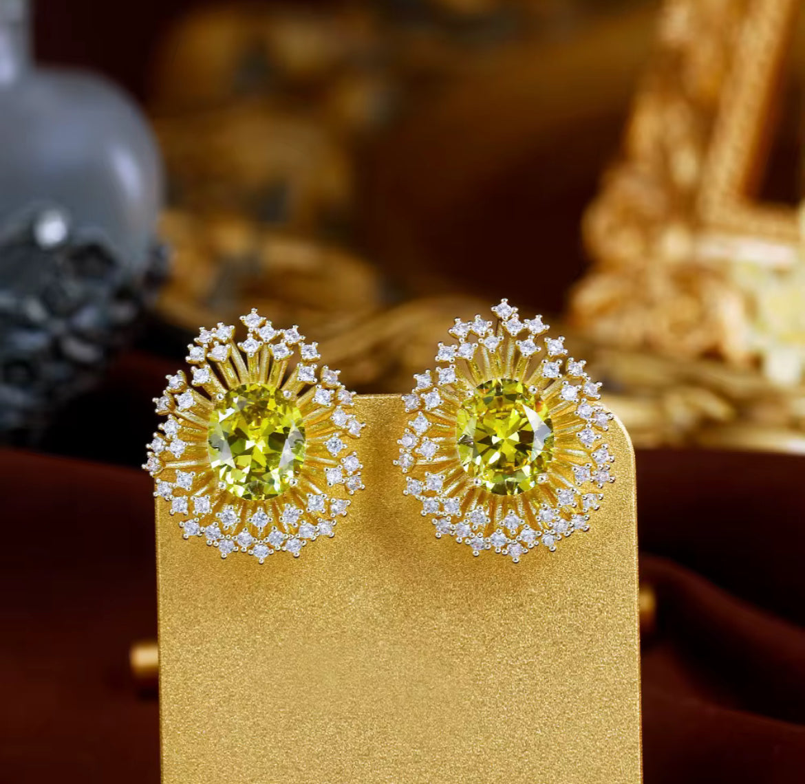 Boucles d’oreilles Lys dorés