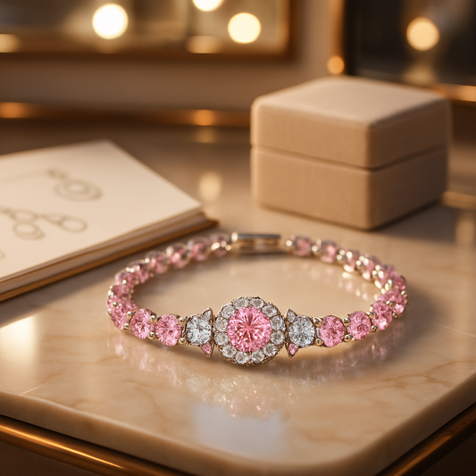 Bracelet Orchidée - Rose